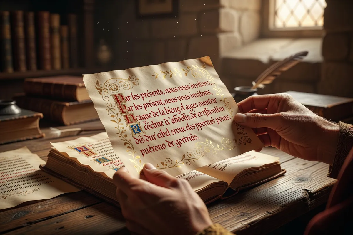 Photorealistic editorial photograph, manuscript medieval atmosphere, warm vellum