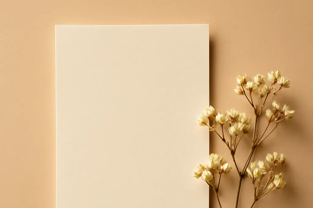 Carte de fiancailles elegante avec fleurs delicates