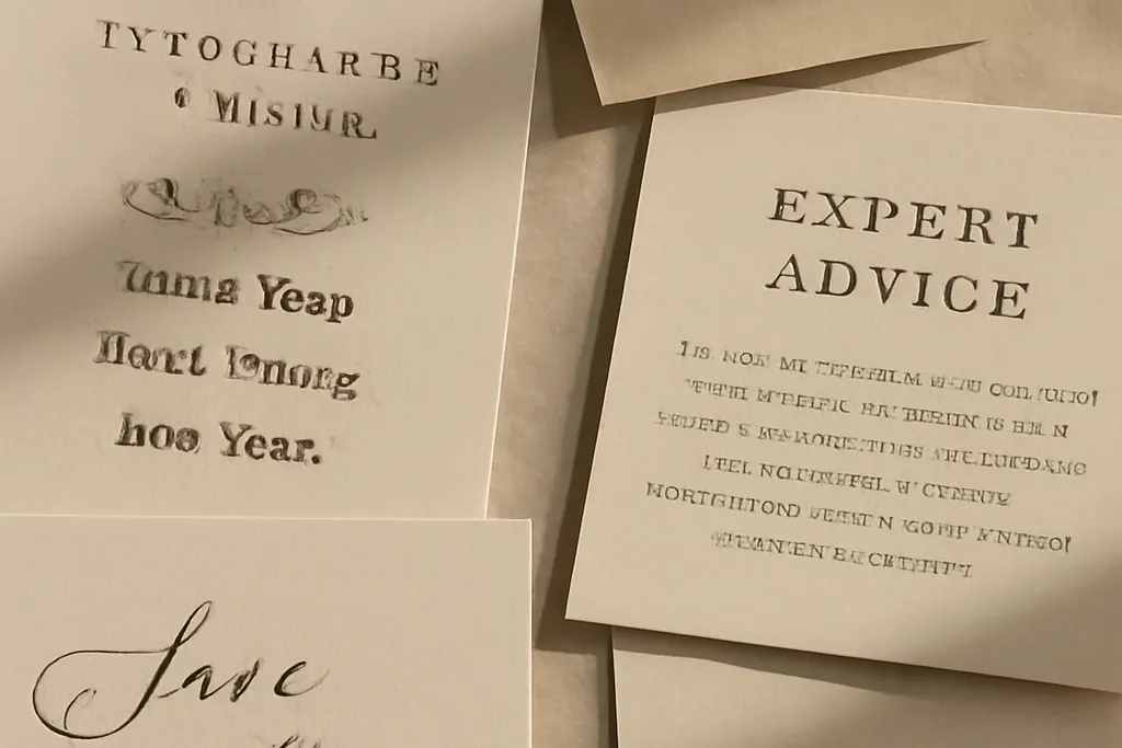 Faire-part avec hiérarchie typographique claire entre titre et détails